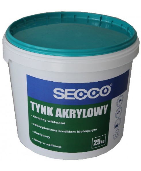 Tynk akrylowy elewacyjny SECCO - fasadowy -  25 kg